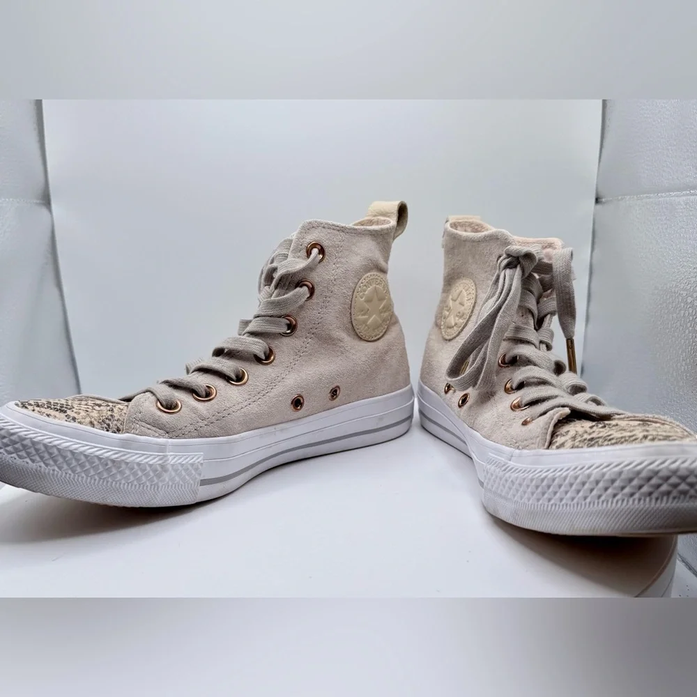 Converse Chuck Taylor All Star Lux Mid Papyrus Snakeskin High Top‎ Women's Sz 6